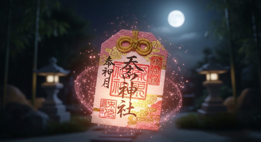 月の力を込めた月花殿の恋愛護符