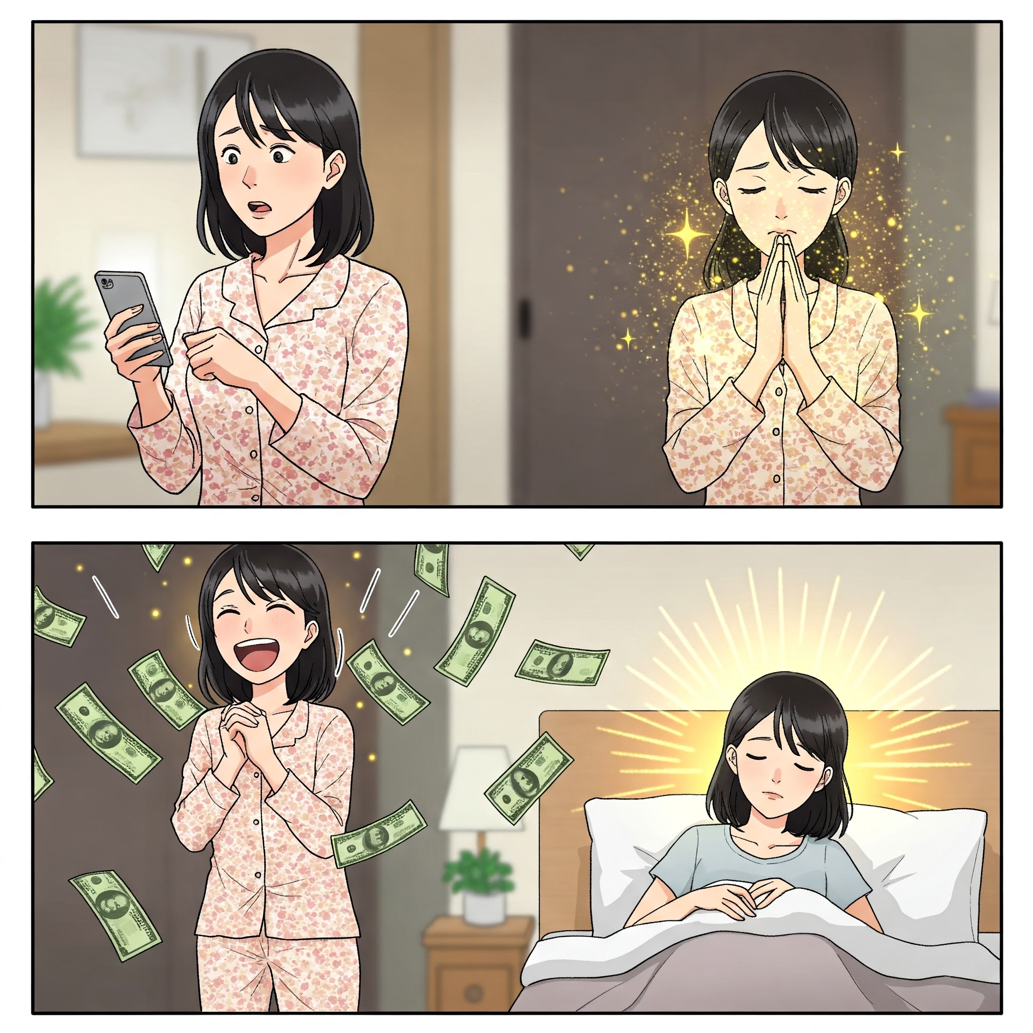 寝る前の おまじない 金運