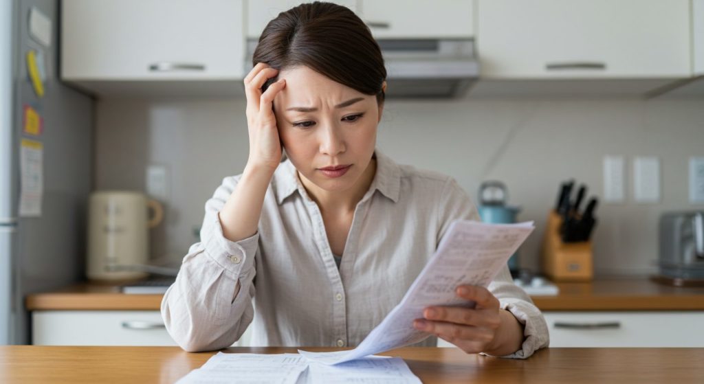節約しているのにお金が貯まらず悩む主婦