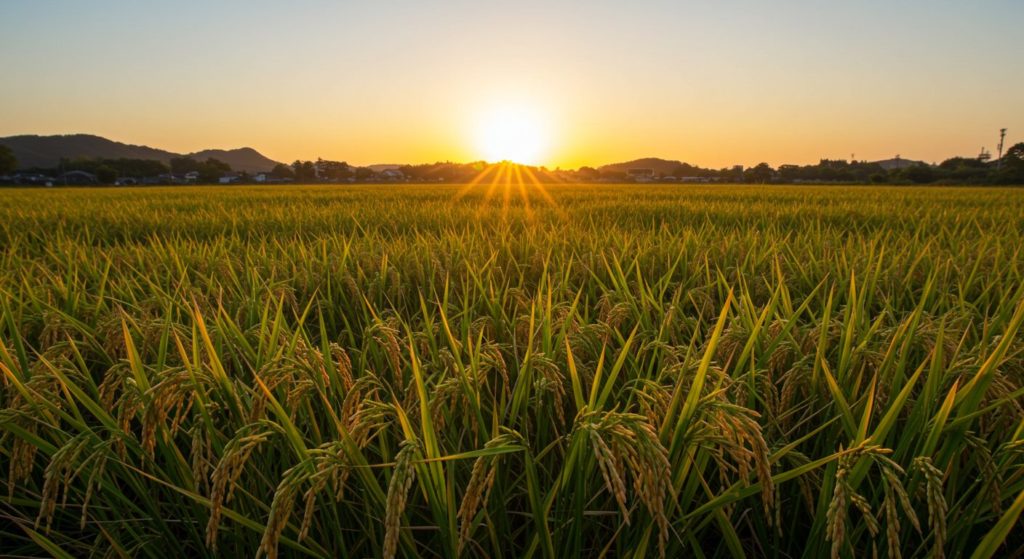 豊かさの象徴である黄金色の稲穂