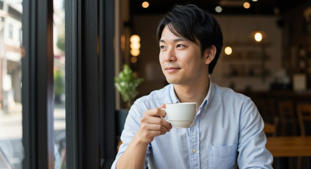 月花殿について納得し、前向きな気持ちになった男性