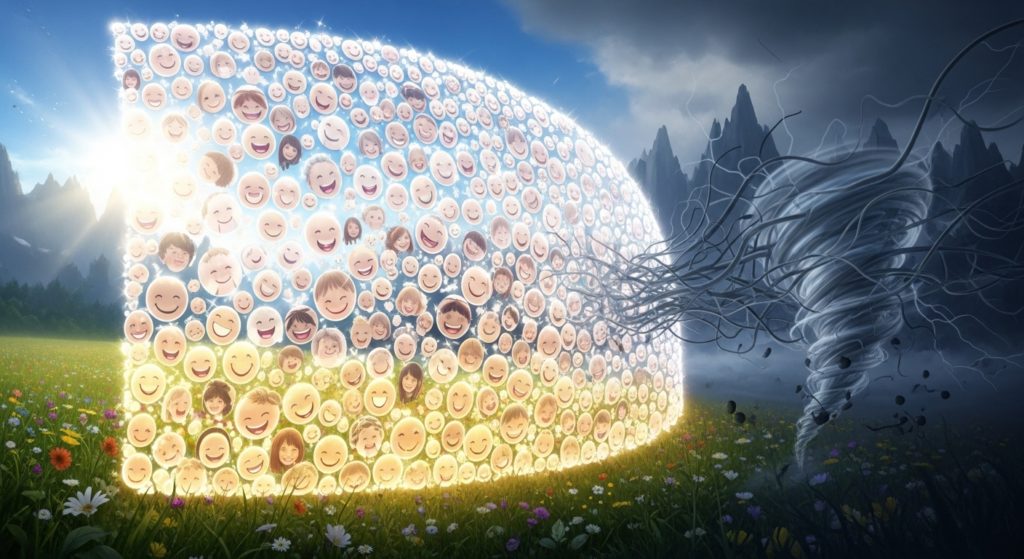 ネガティブなエネルギーを跳ね返す笑顔の結界