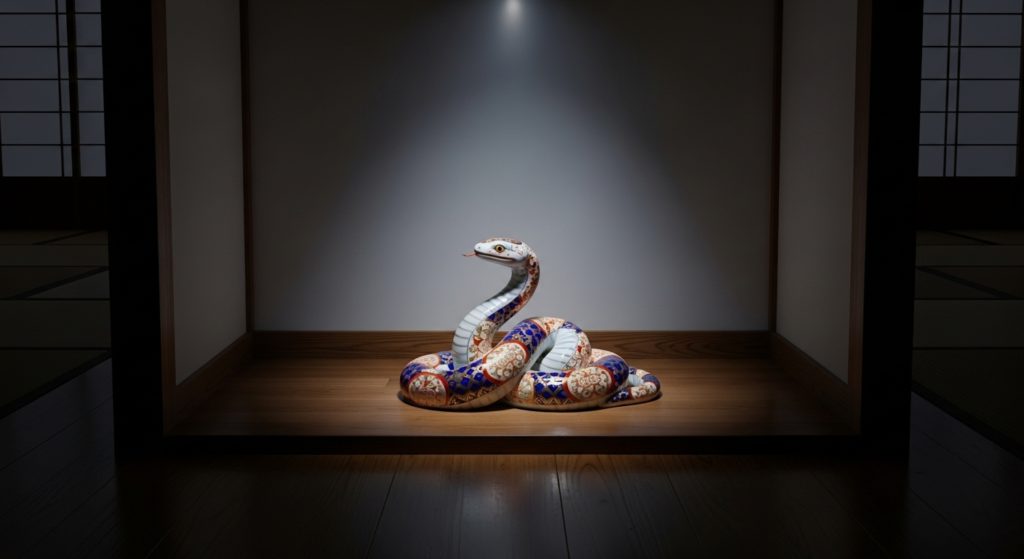 由緒正しい本物の金運グッズである伊万里焼の白蛇