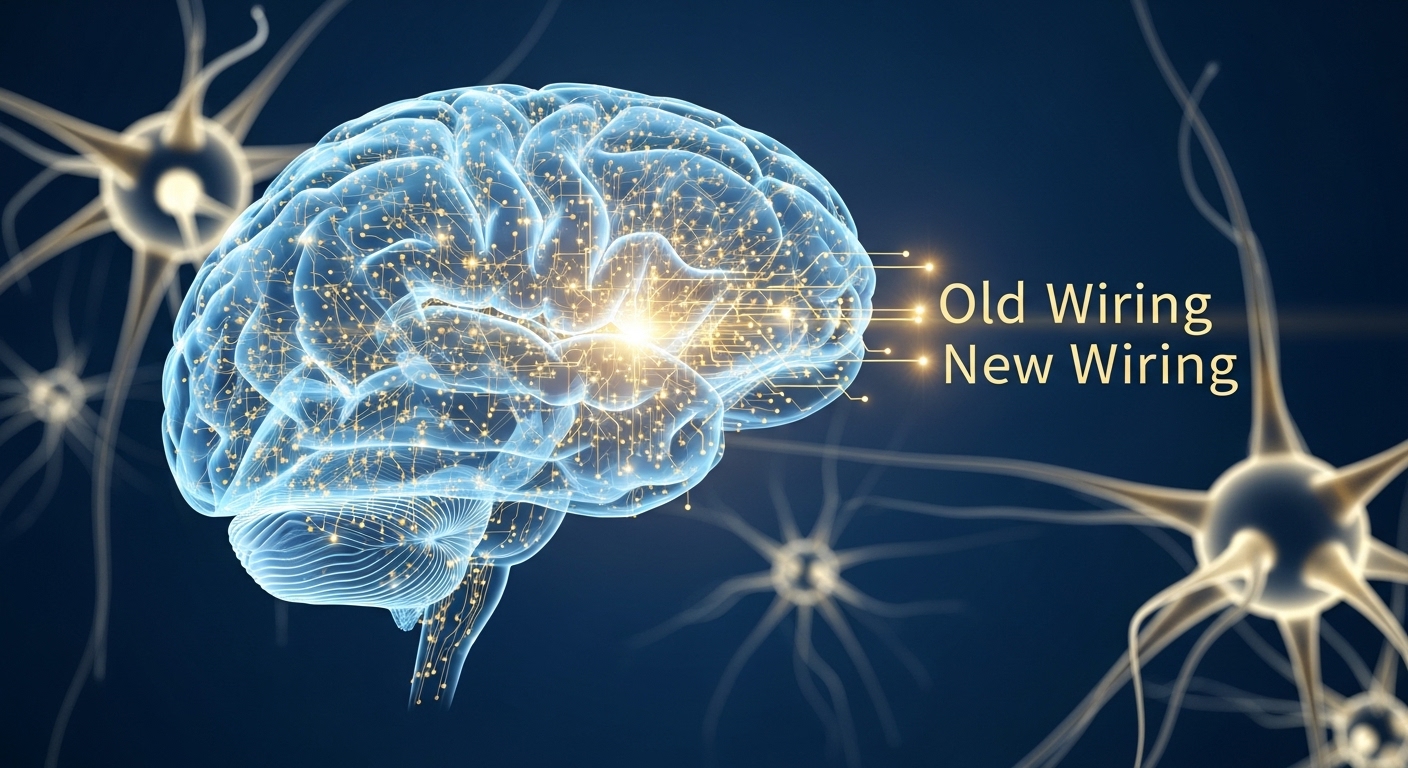 脳の神経回路が書き換わり運気が好転するイメージ