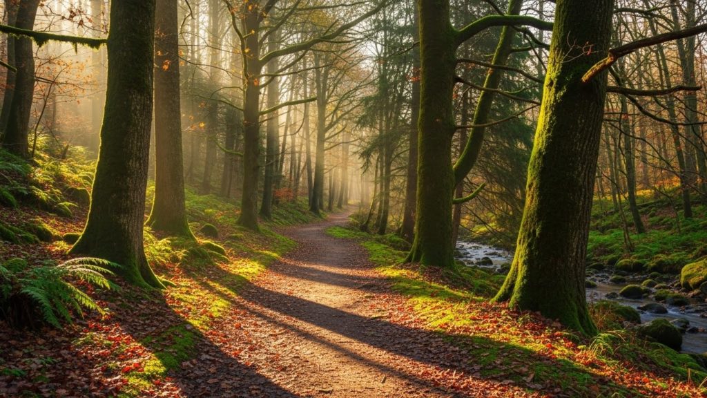 自然の中で脳を休ませるデジタルデトックスのイメージ