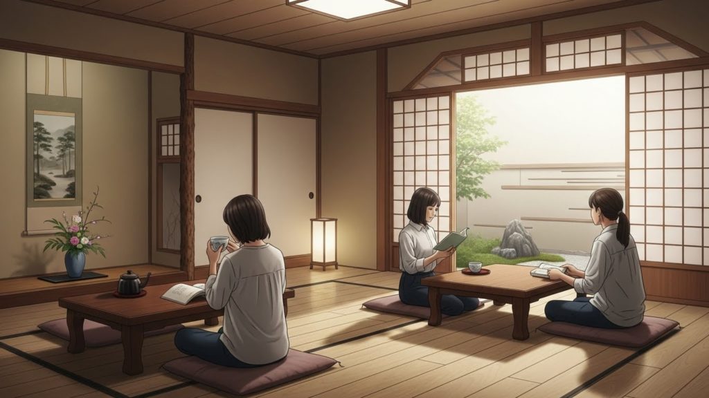 物理的な距離感を保つための座席配置のイメージ