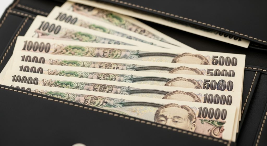 整理整頓された財布の中身 金運護符を入れる前の準備