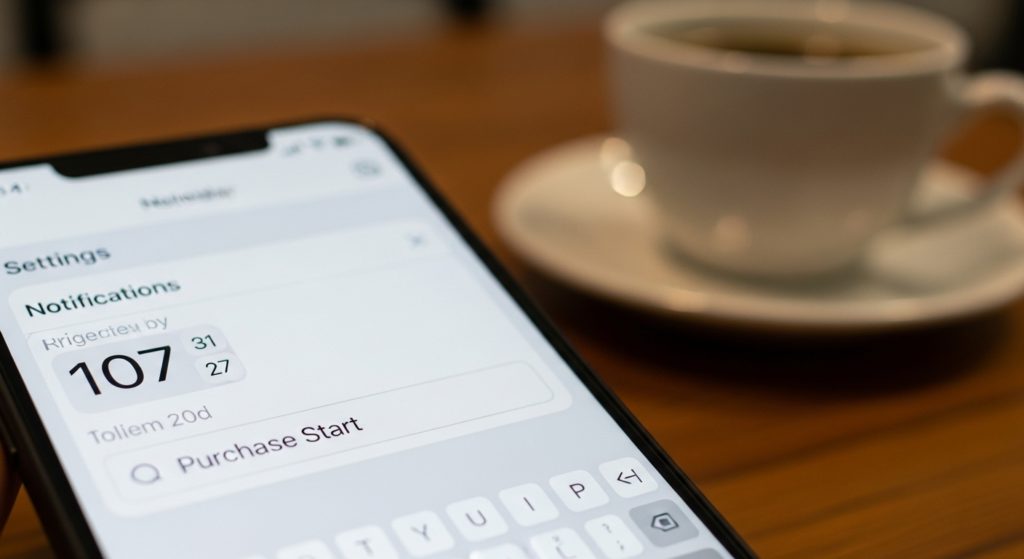 カレンダーアプリで次回の販売開始日時に通知を設定する