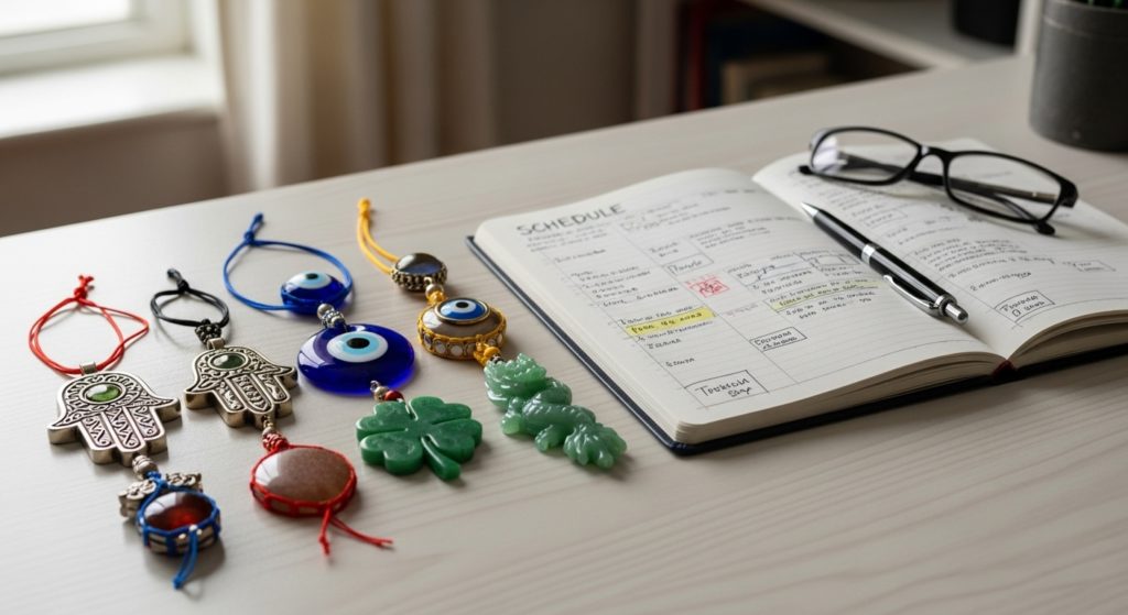 守りと攻めの護符を併用し、目標達成に向けて環境を整えた様子